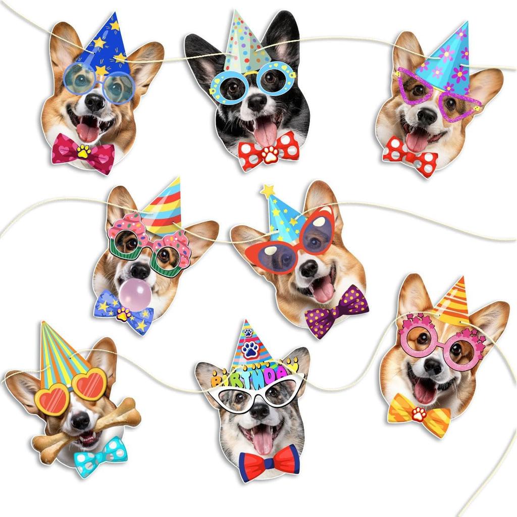 Cat Birthday Garland, Cat-Themed "Happy Birthday" Banner - Colorful and Fun Party Decoration for Kitten Lovers - Funny Kittens Garland