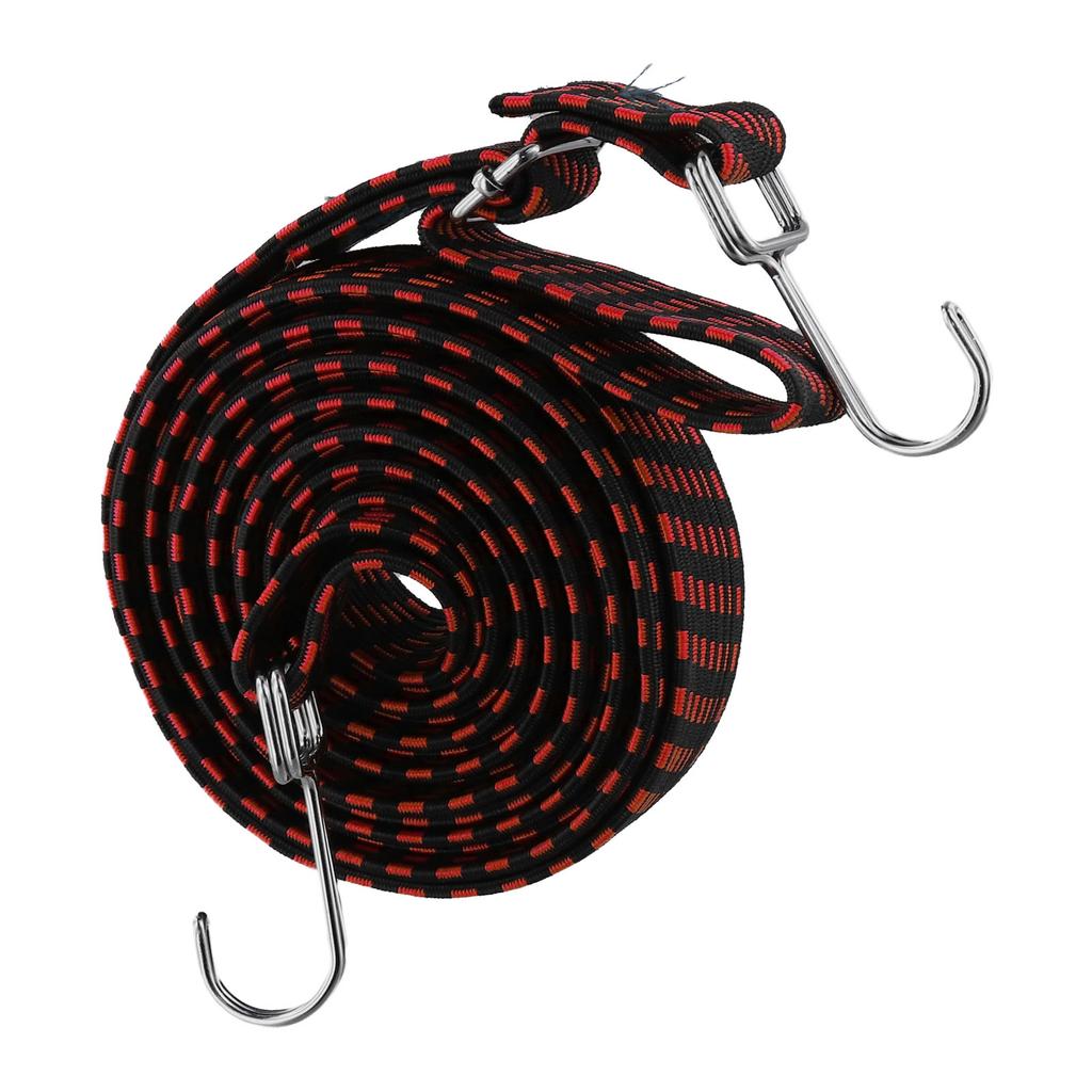 4m Elastic Bungee Cord With Safety Hooks Clips For Luggage, Motorcycle And Car Cargo Secure Strap
