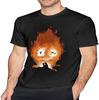 Men's Summer Fashion Leisure ANI Howl's Moving Castle Midnight Burn Short Sleeve Top T Shirt