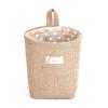 1pcs Home Decor Stripe Hanging Pocket Small Sack Sundries Organizer Cosmetic Organiser Cotton Linen Storage Bag Storage Baskets