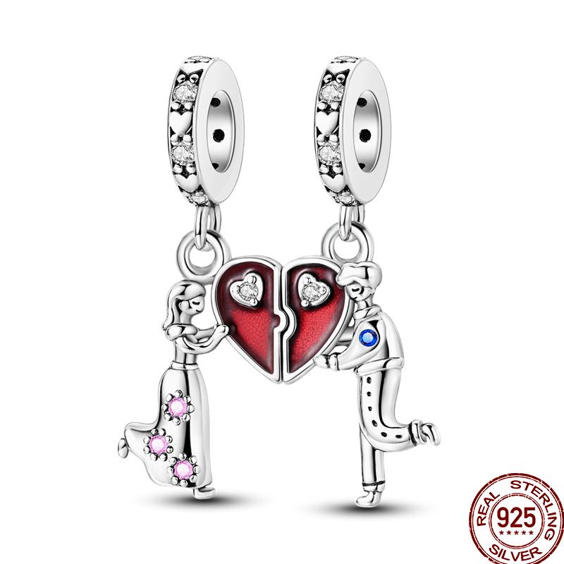 Copper Love Blessing Diamond Love Family Friendship Love Charm Beads Suitable For Pan Original Bracelet Diy