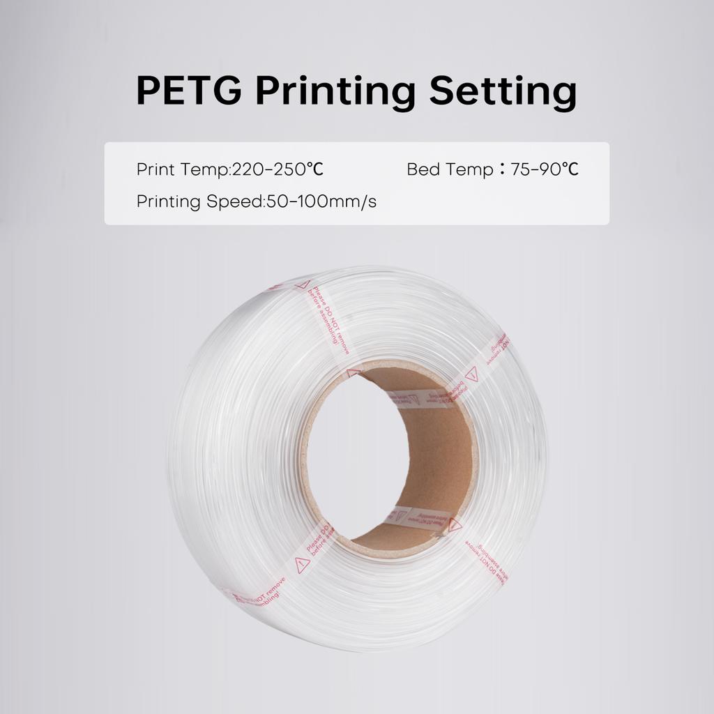 PETG Filament 1.75mm 3D Printer Filament 1kg(2.2lbs) Higher Toughness 3D Printing Filament Compatible with Creality,