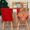 Holiday Party Chair Slipcovers Christmas Dining Cover, Washable Seat Protector, Santa Snowman Covers for Kitchen Deer Slipcover Home Decor Room