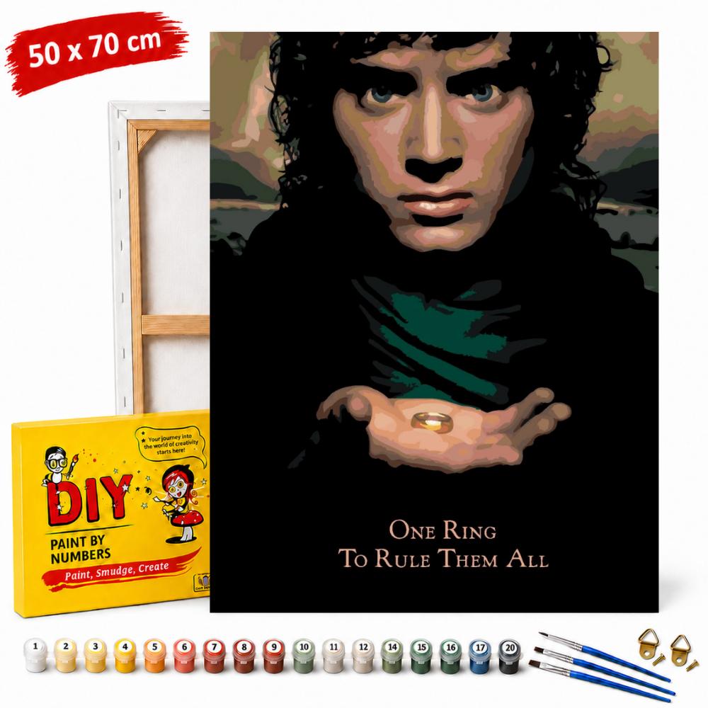 Obraz Do Malowania Po Numerach Z Ramą Frodo Z Pierścieniem 50X70 Cm
