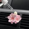 Car Perfume Clip Flower Air Outlet Car Air Freshener Peach Blossom Aroma Diffuser Car Decoration Accessories Fresh Air