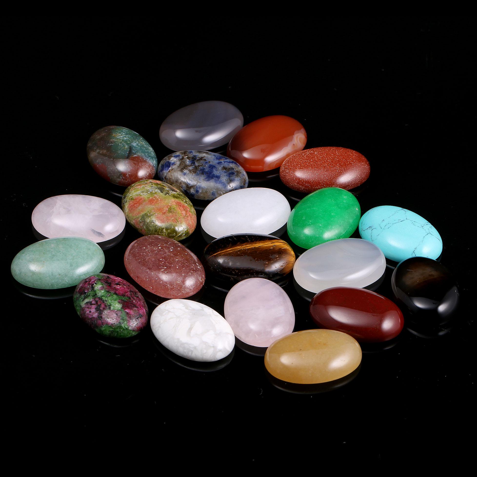 

Полудрагоценные кабошоны в форме яйца смешанных цветов для DIY брошь, булавка, ручная работа, шитье, изготовление ювелирных аксессуаров 10pcs/18x25mm