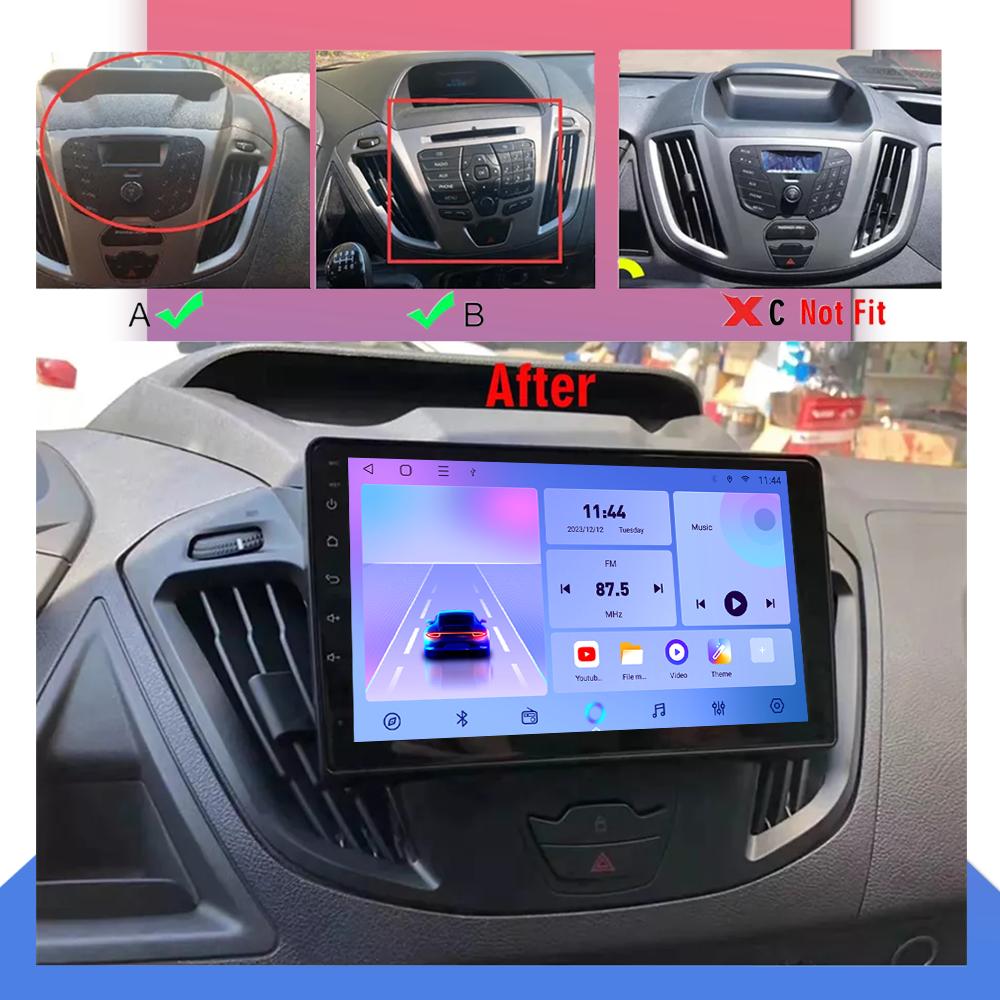 Car Radio Android Auto Carplay For Ford Transit Tourneo Custom 2012-2021 Multimedia Player Head Unit Stereo GPS Navigation BT WIFI 1+16GB