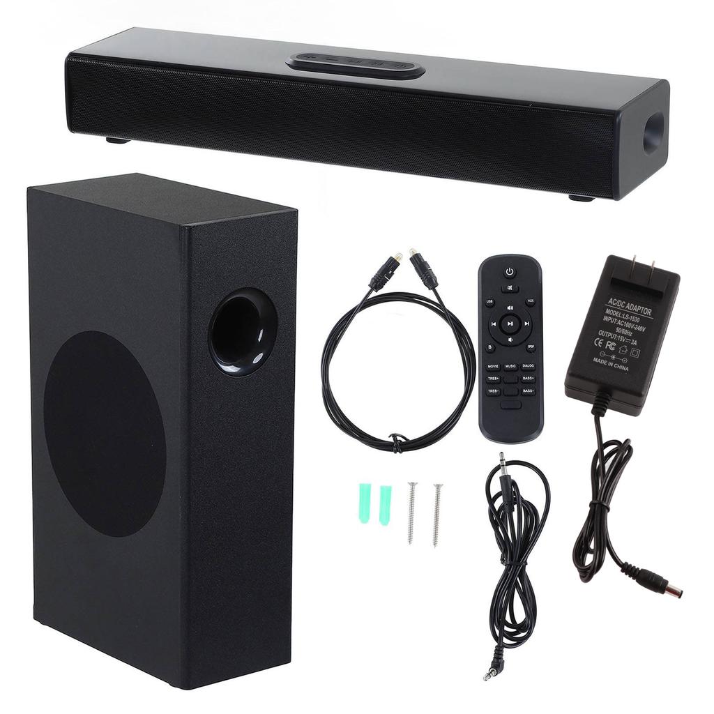 Bluetooth Home Theater Speaker 80W Bluetooth TV Soundbar with Microphone Interface for Singing