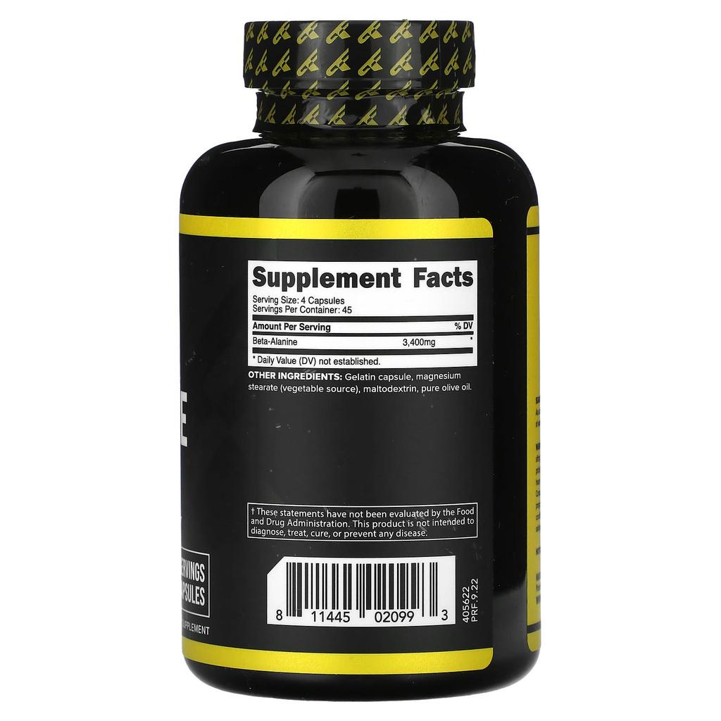 Beta-Alanine, 180 Capsules (850Mg Per Capsule)