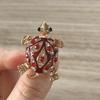 Vintage Turtle Brooch Rhinestone Inlaid Cute Elegant Pin Banquet Dress Suit Clothing Accessories Corsage