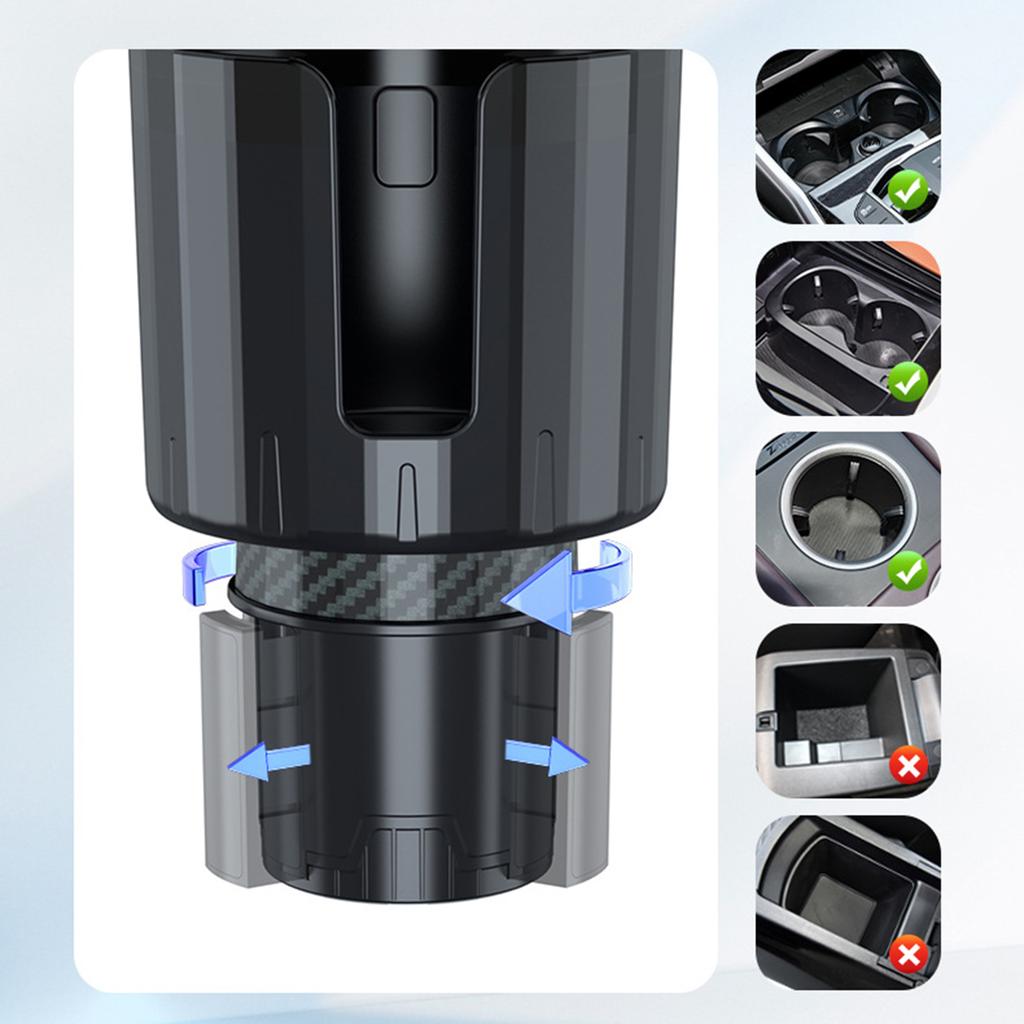 Car Cup Holder USB Car Fan 2 in 1 Adjustable Speeds and Rotating Fan Enjoy Refreshing Air Anywhere