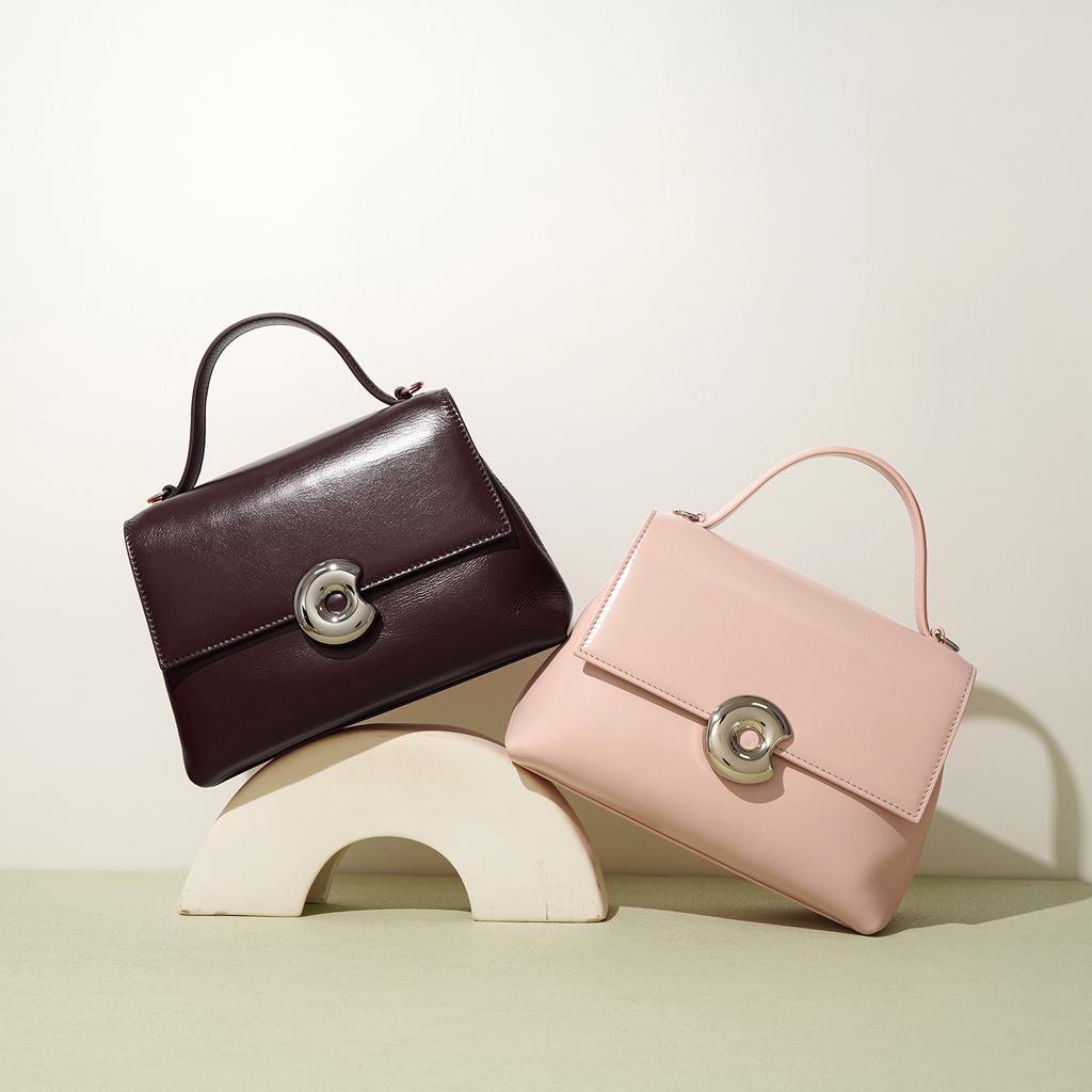 New Handbag Women's New High-end Single Shoulder Crossbody Leather