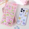 4pcs DIY 3D Stickers Cartoon Shiny Crystal Decorative Stickers Cute Animal & Flower Embellishments for Journal DIY & Phone Case
