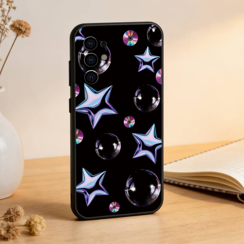 

Heavy Metal Stars Series Phone Case For Samsung S25,S24,S21,S22,S23,S30,Ultra,S20,Plus,Fe,Soft Silicone Black Cover Samsung S20lite5G