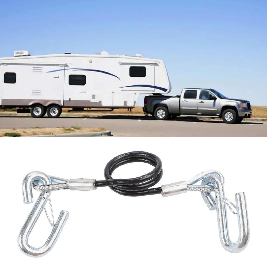 1pcs Car Trailer Safety Tow Rope Maximum Extension Length 27.6 In Spring Tow Rope For RV Accessories