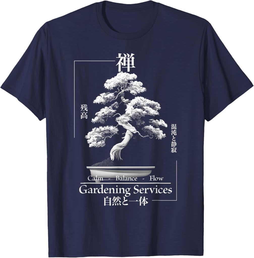 Grafické tričko Zen Bonsai strom Japonská estetika Klid Rovnováha Tok Design Krátký rukáv