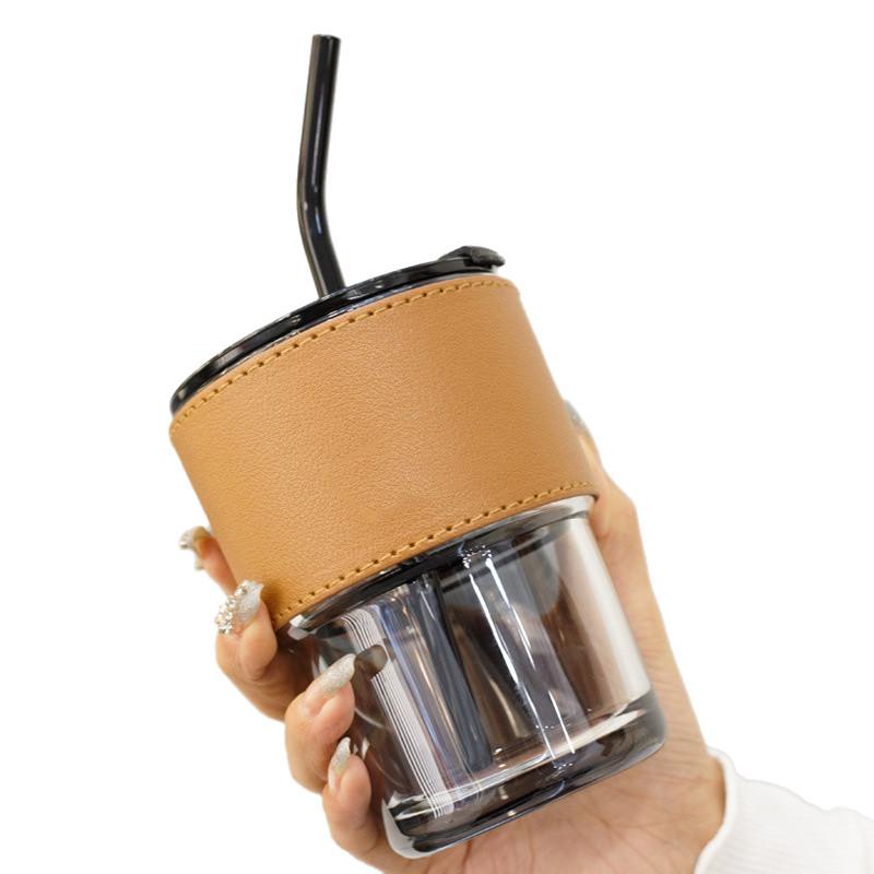 Стильная чашка из бамбука в стиле Инс с герметичными и термостойкими свойствами серый