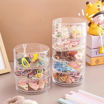 Scatola Porta Accessori per Capelli da Bambino Clip per Capelli da Bebè Rotanti Clip per Acconciature Elastici per Capelli Elastici Scatola per Gioielli