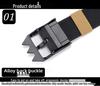 Men's Nylon Canvas Belt with Rotating Alloy Pin Buckle - Durable, Versatile Outdoor Tactical Belt