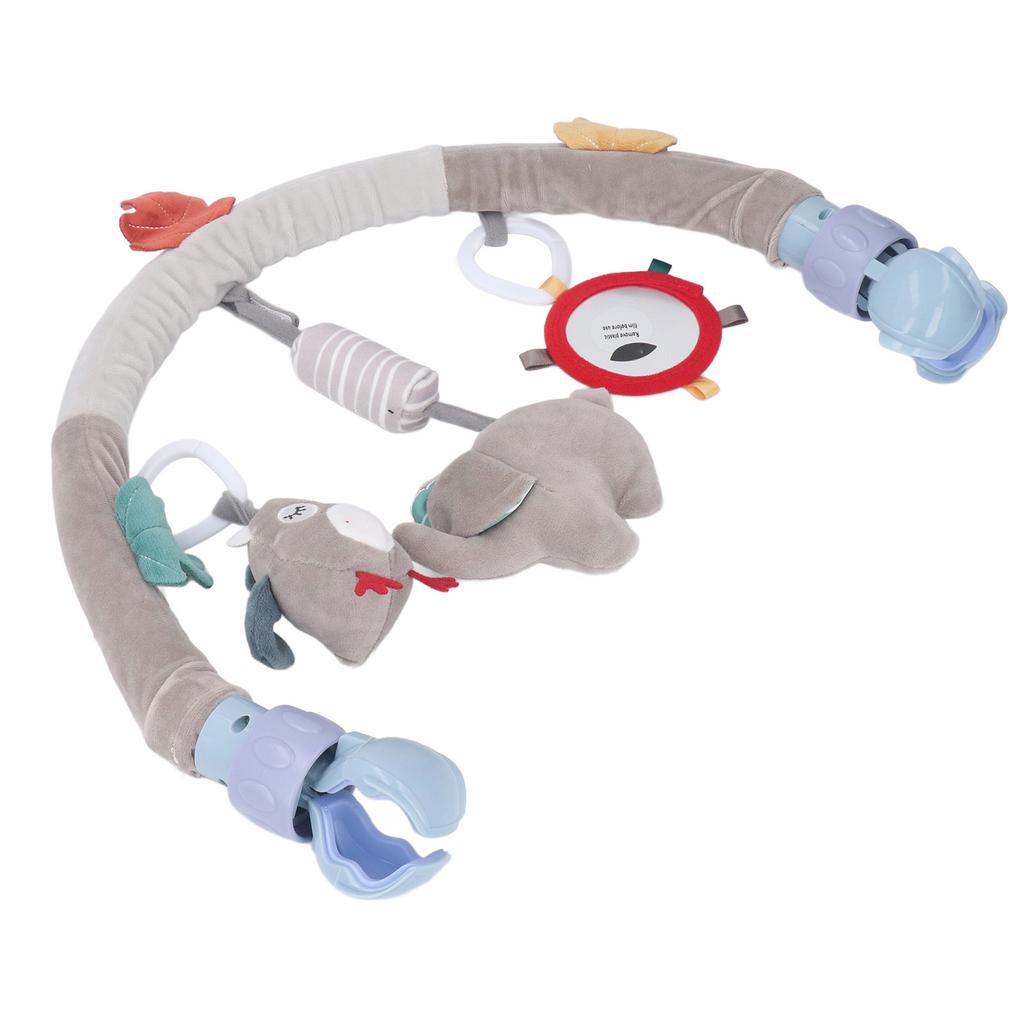 Arc Jucărie pentru Cărucior Bebeluș Stimulează Simțurile Bebelușului Dezvoltarea Abilităților Motrice Jucărie de Pluș cu Clips pentru Balansoar