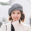 Women's Autumn/Winter Houndstooth Beret - Retro British Style