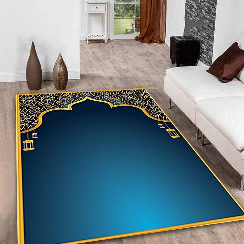 Islam Festival Portable Prayer Rug Muslim Kneeling Poly Mat Ramadan Kareem for Muslim Islam Waterproof Prayer Mat Carpet