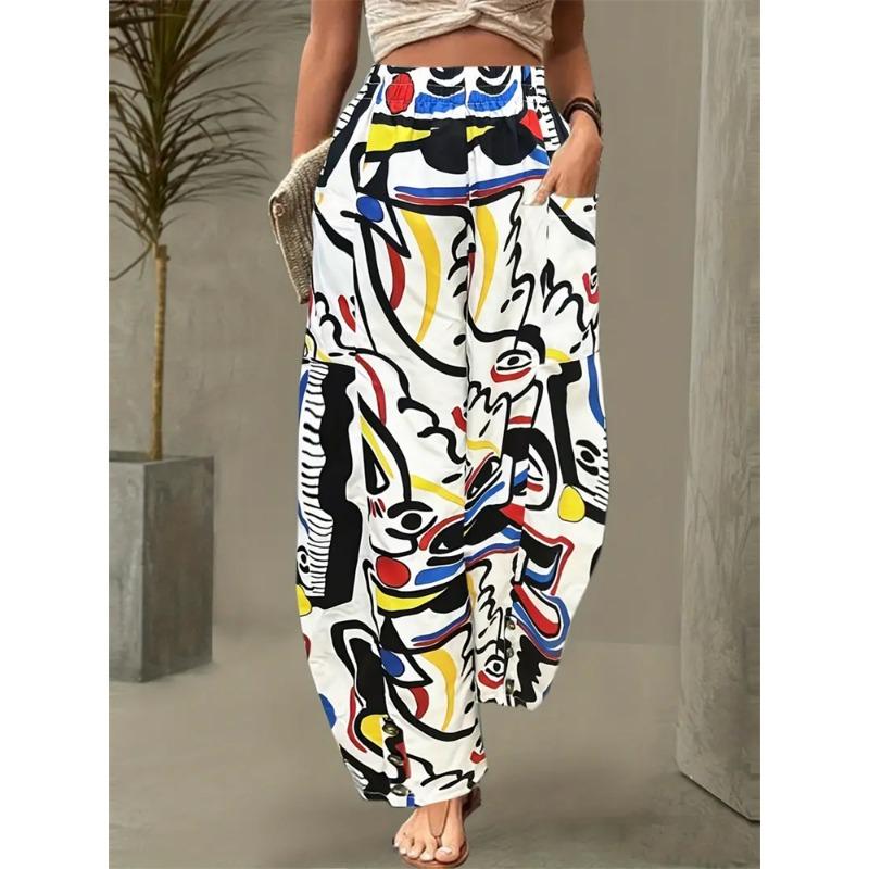 Women's Fall And Winter Pants Exquisite Three-dimensional Abstract Human Face Printing Pants Casual Versatile Street Pants