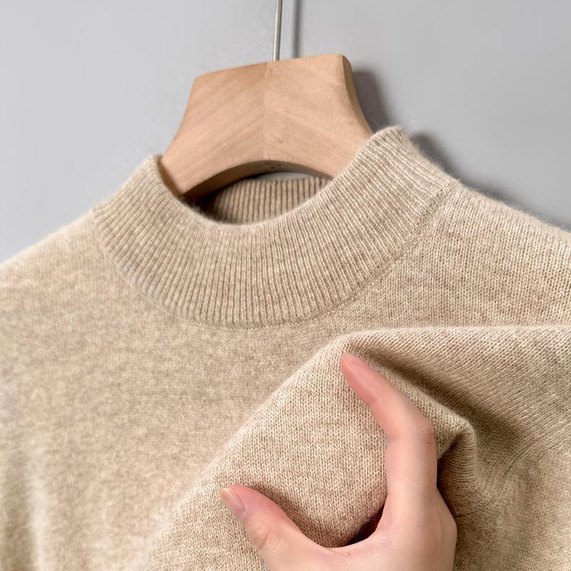 Men's Winter Knit High Collar Warm Shirt, 500g
