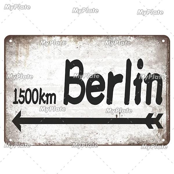 [MaPalte] Vintage German Achtung Sign Metal Sign Tin Sign Decoration Plaque Home Wall Door Decor Bar Sign Home Plate Poster
