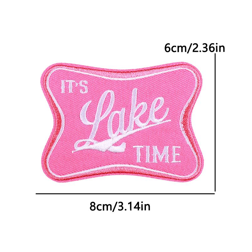 Hats Jeans Sew /Ironing Patch Square Cartoon Letter /Slogan Embroidered Diy Iron On Patches For Clothing Backpack Jackets Badges 