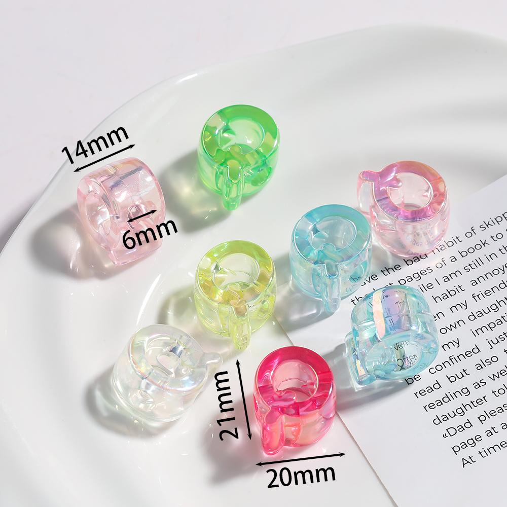 5pcs Transparent Acrylic Letter Beads Random Mixed A-Z Alphabet Spacer Beads for DIY Bracelet Necklace Jewelry Making Findings