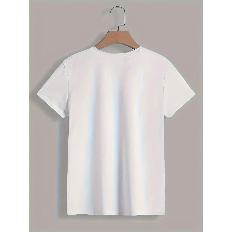 Women's "COLOMBIANA" Letter Print T-Shirt, Casual Round Neck Short Sleeve Top, Spring Summer Sports Tee, Comfortable Fabric, Relaxed Fit
