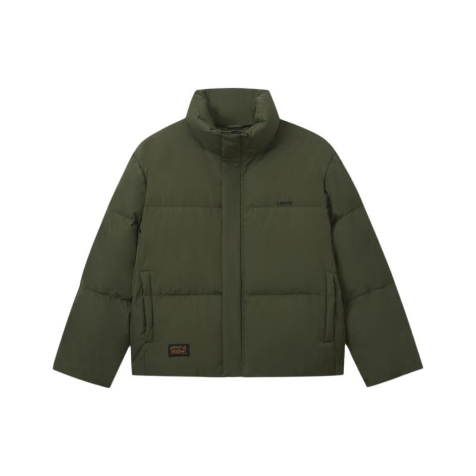 Levis Simple Comfortable Loose Down Jacket Men Outerwear Green 002HC-0002