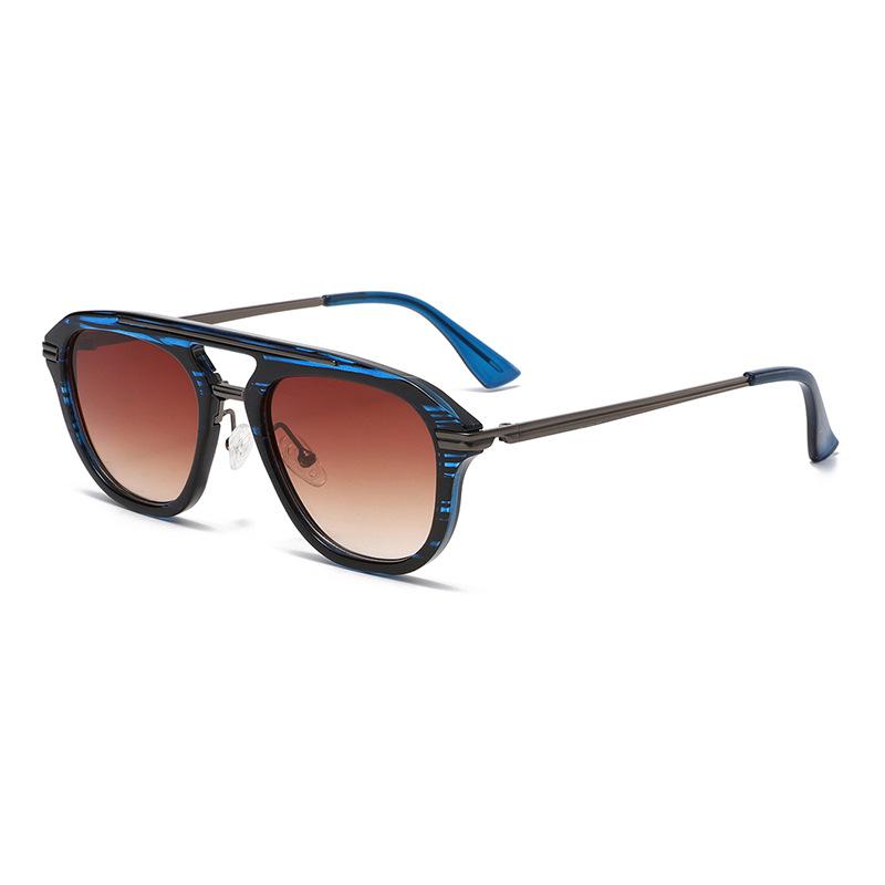

3502 Fashion Pilot Sunglasses for Men Women, Retro Double Bridge Sun Glasses, Vintage Personalized Avaitor UV400 Shades 603384 as shown