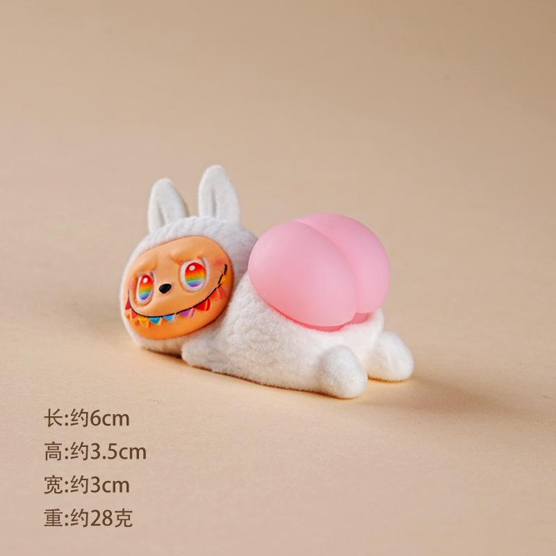 Tide Play Resin Ornament Ornament, Flocking Cute Doll Blind Box Blind Bag Desktop Ornament