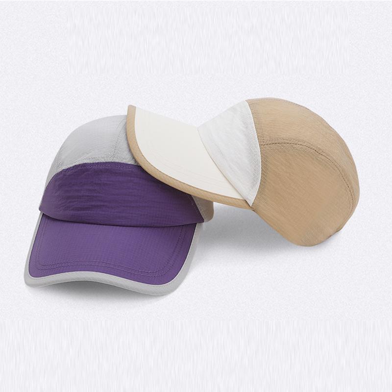 Summer Sun Hat Contrast Color Stitching Quick-Drying Waterproof Cap Men's Outdoor Running Sunscreen Baseball Cap