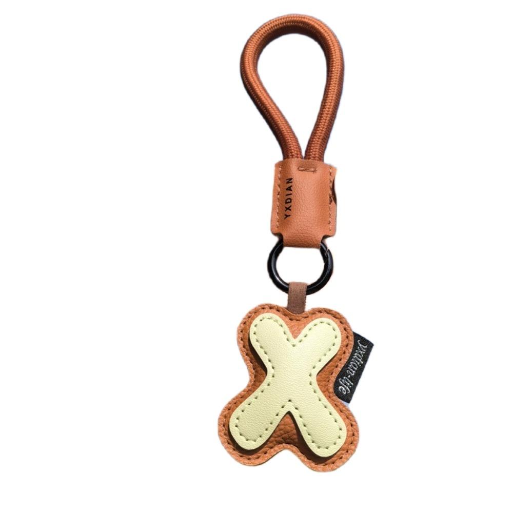 PU Leather 26 Letter Keychain Sweet Lucky Letter Pendant Fashion Alphabet Key Holder  Friend