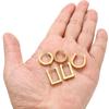 Edelstahl Creolen Dreieck Unisex Punk Rock Ohr Quadratisches Ohrring Geschenk Hiphop Geschenk Huggie Modeschmuck Großhandel