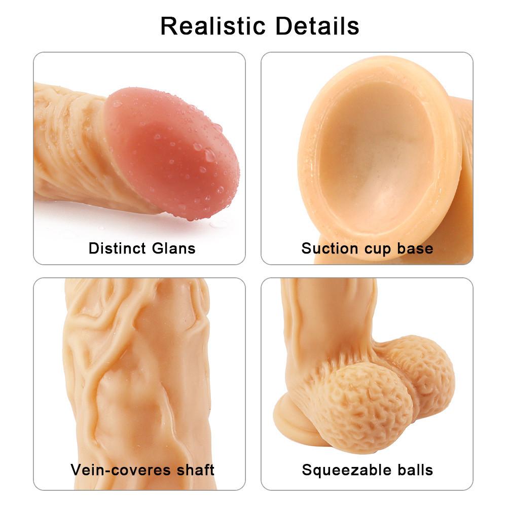 Lengthen Realistic Simulation Big Dildo with Strap Penis Sex Toy Female Vaginal Anal Masturbator with Suction Cup Lesbian