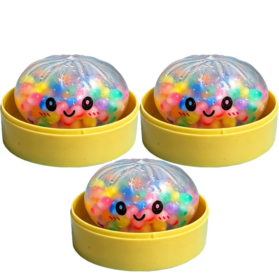 Nuovo Raviolo Colorato con Glitter Raviolo Glitterato Squishy con Scatola Ravioli Giocattolo Sensoriale da Spremere per Sollievo dallo Stress Giocattoli Regali