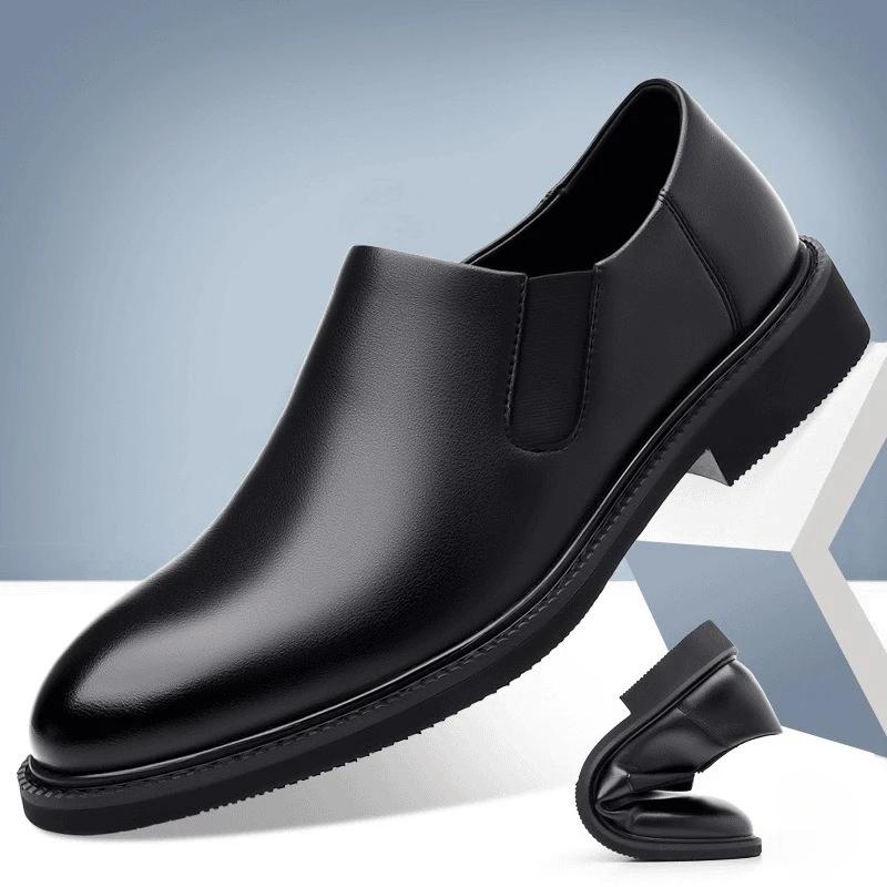 Men's Casual Leather Shoes Luxury Cowhide Leather Shoe Classic Business Dress Shoes Slip-On Loafers Oxford Office Shoe Man Shoes