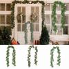 Faux Garland Fake Vines Ivy Faux Leaves Greenery Plant Backdrop Wall Room Decor Green Leaves Plant Backdrop Wall 5.9 Feet