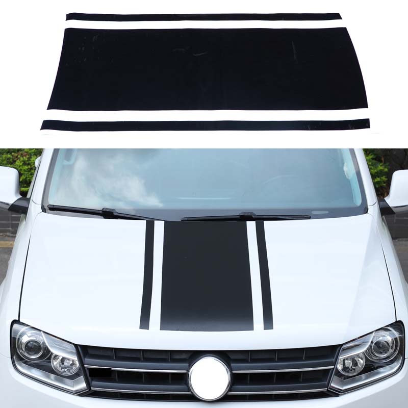 For VW Volkswagen Amarok 2011-2018 PVC Car Front Hood Panel Trim Sticker Post Vinyl Stickers Decoration Accessories