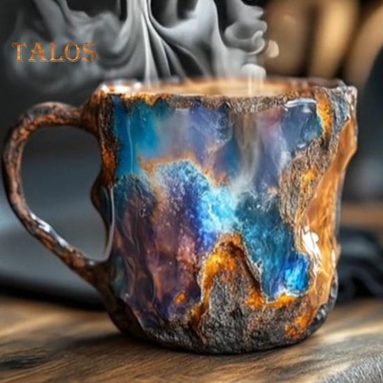 Mineral Faux Crystal Coffee Mug 11 Oz Faux Crystal Mineral Water Cup Unique Design Heat Retention Drinking Mug for Home And Office