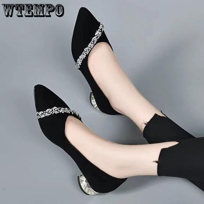 Scarpe singole grossolane Scarpe smerigliate da donna Scarpe basse Scarpe da donna Joker Scarpe basse a punta Scarpe casual primaverili ed estive Scarpe da lavoro