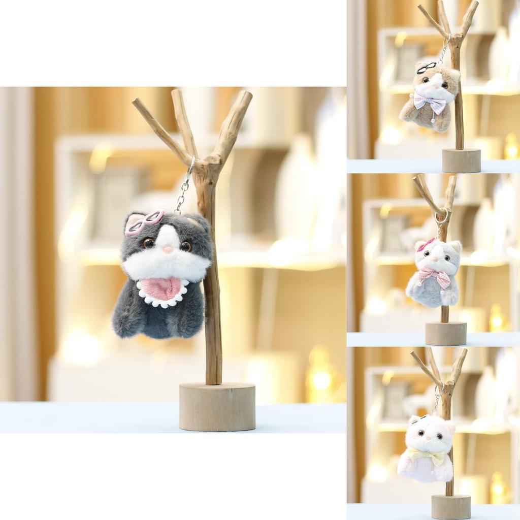 Plush Cat Toy With Short Plush Material For Keychain Girls And Boys Gift