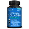 Colágeno Marino Tipo I Péptidos Complejo de Alta Potencia con Ácido Hialurónico Vitamina C y Biotina, 120 Cápsulas