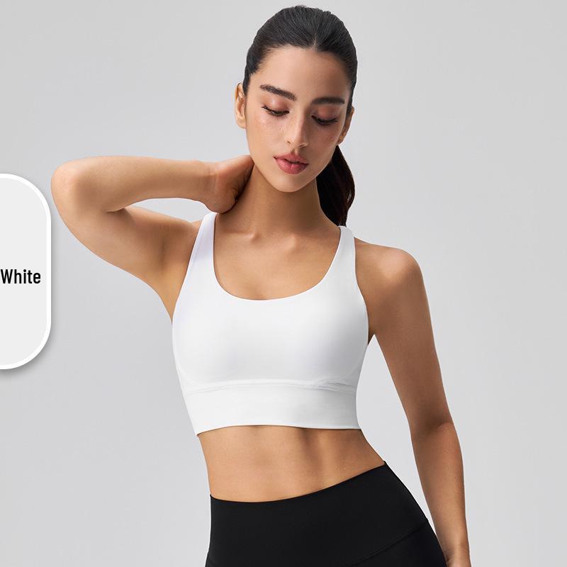 Women s Criss-Cross Back Nude Feel Yoga Tank Top Sports Bra: Shockproof, Anti-Sagging, and Gathering for Fitness. Small