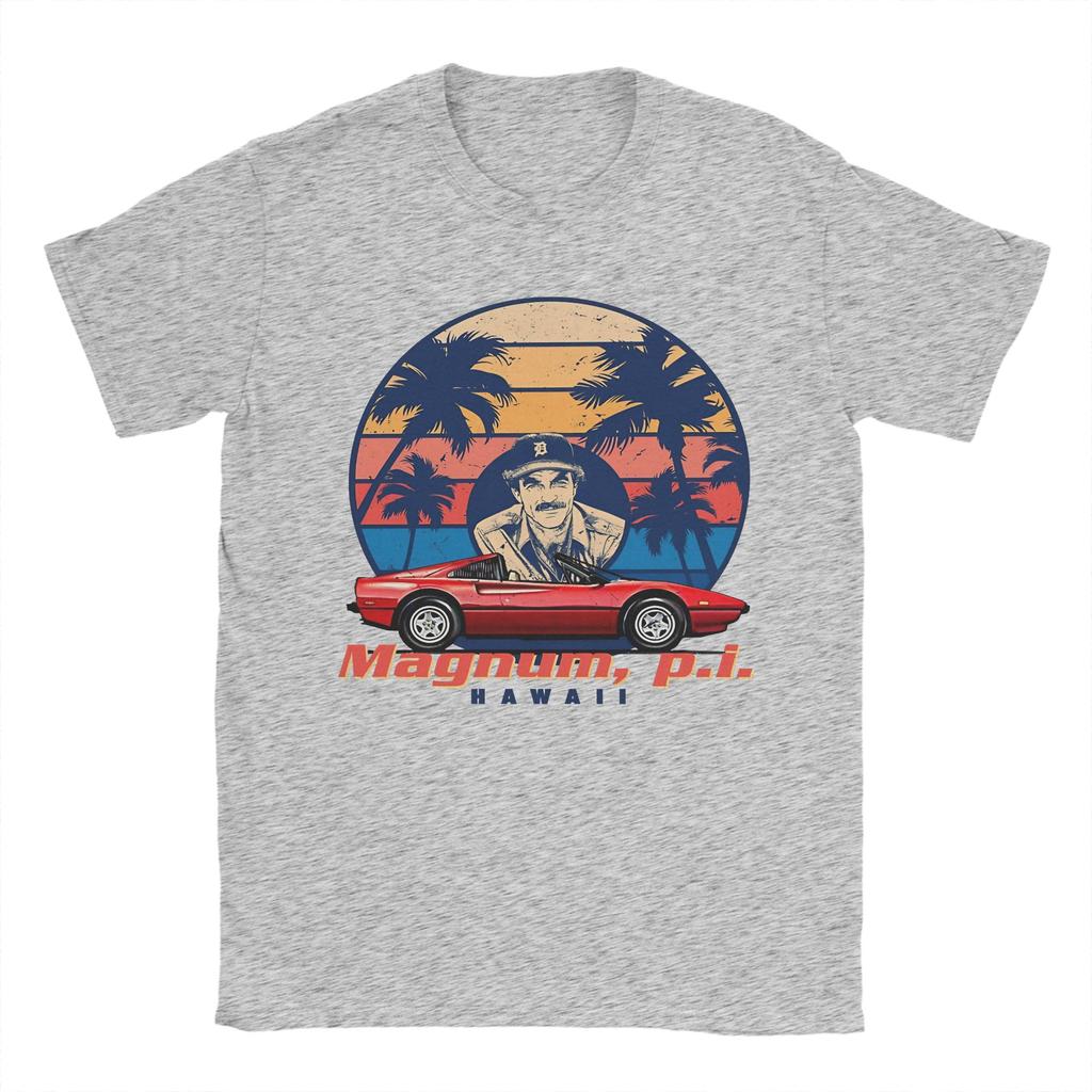 Unique Magnum PI TShirt for Unisex Round Neck Pure Cotton T Shirt Short Sleeve Tee Shirt Big Size Clothing