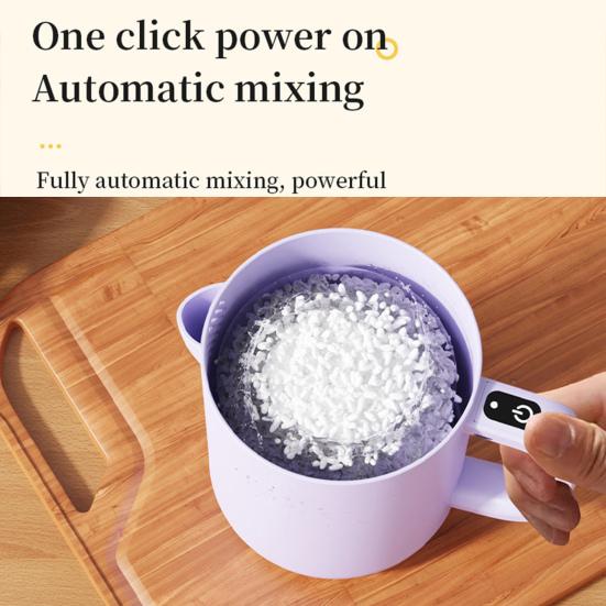 Electric Handheld Mixer Rechargeable Egg Beater Rice Washer Mixing Bowl 1L Multipurpose Baking Tool for Mixing Whipping